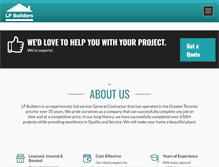 Tablet Screenshot of lfbuilders.ca